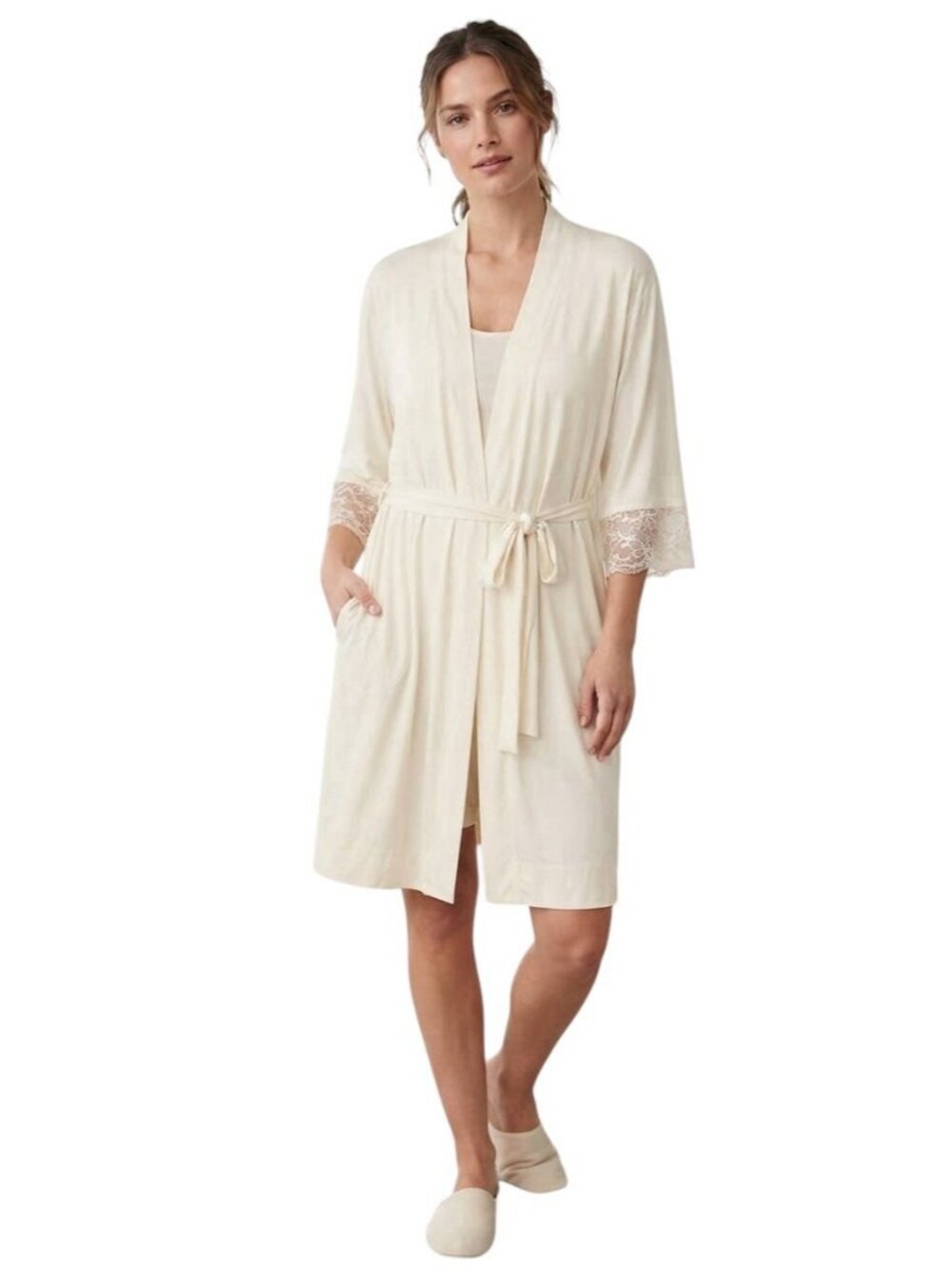 Soma Cool Nights Lace Robe Champagne Dreams NWT Size S/M $89